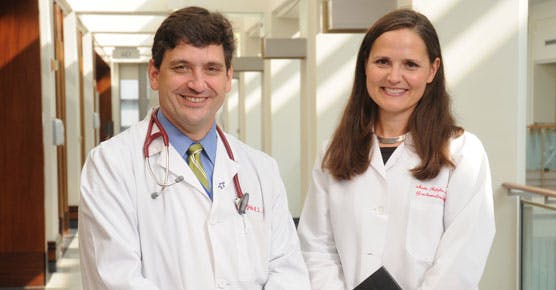 Medical oncologist Blase Polite, MD, and gastroenterologist Sonia Kupfer, MD