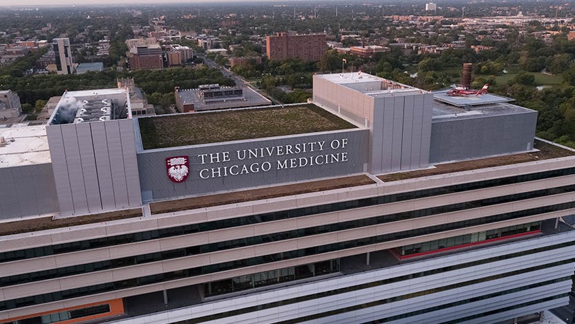 Aerial view of University of Chicago Medicine campus