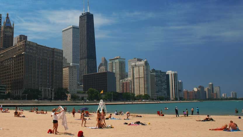 Chicago beach scene