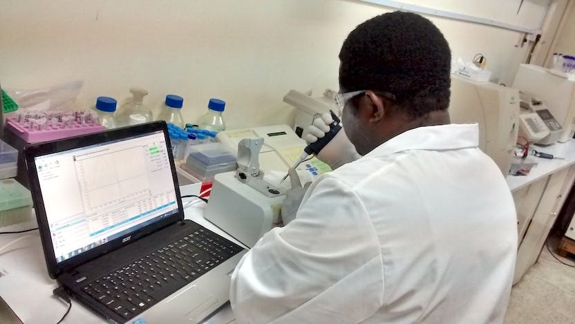 Lab research at the University of Idaban