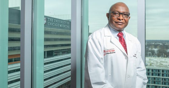 Kunle Odunsi, MD, overlooking site for new cancer center