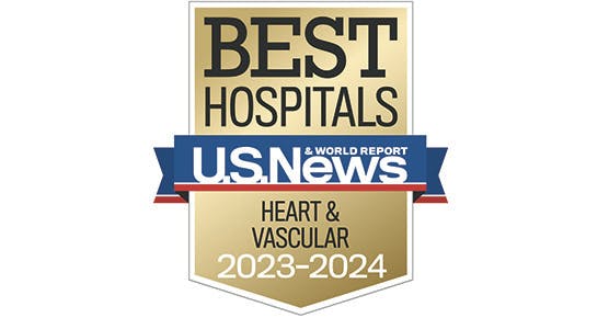 US News and World Report 2023-24 Badge for Heart